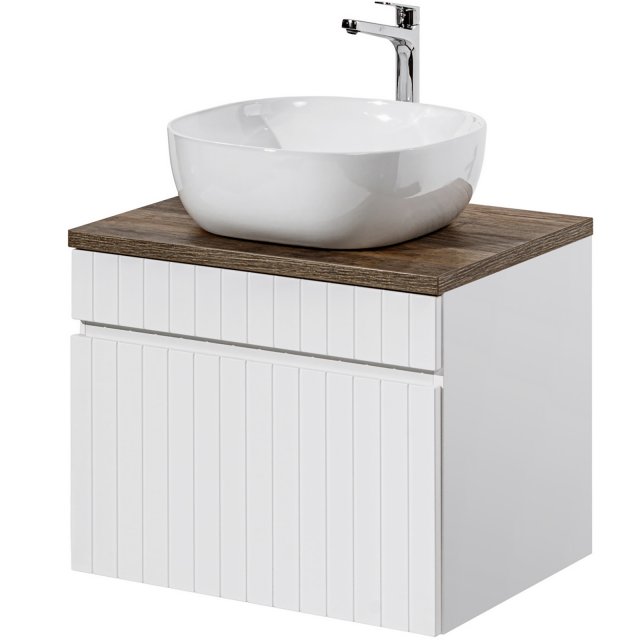 COMAD Zestaw mebli ICONIC WHITE szafka z blatem SANTA FE OAK 60 cm, u