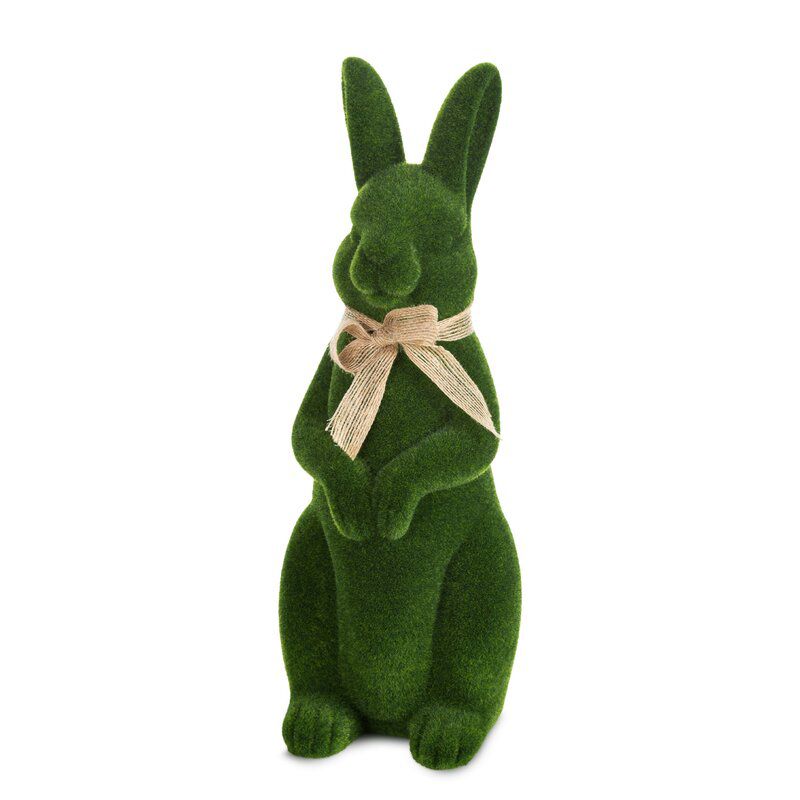 Figurka wielkanocna 246D Zając Eurofirany 13 x 14 x 37 cm zielona 1 szt.