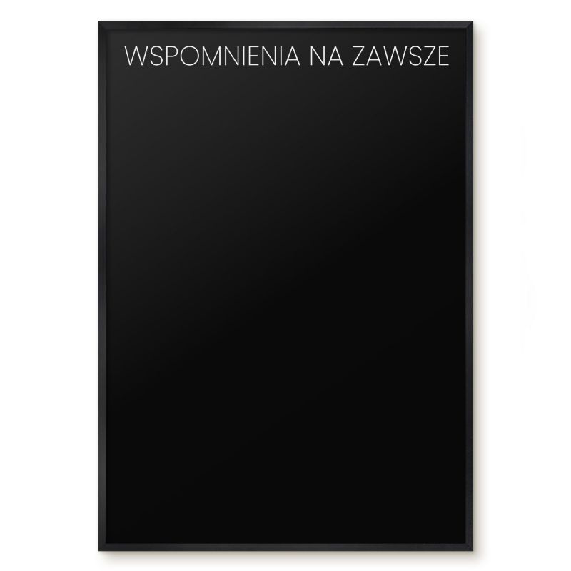 Tablica Magnetyczna Do Sypialni Tulup 70x100 cm Wspomnienia na zawsze 8 - Czarna rama Do salonu, sypialni 1 szt.