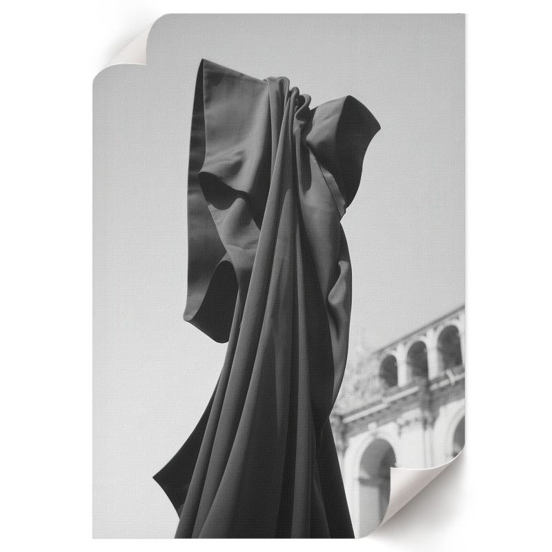 Plakat Premium ArtPrintCave 21x29,7 cm Czarna tkanina Visual Echo 1 szt.