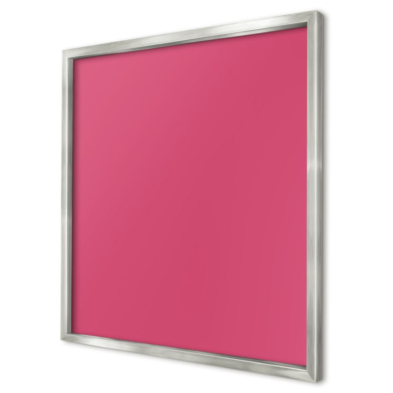 Magnetyczna tablica ozdobna Wallfluent 50x50 Róż energetyczny w srebrnej ramie 1szt