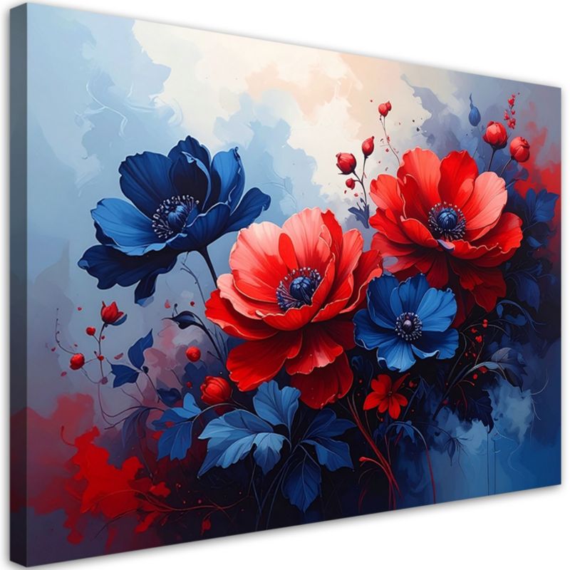 Obraz do salonu sypialni kuchni biura spa loftu Feeby Czerwone 45x30cm 1szt