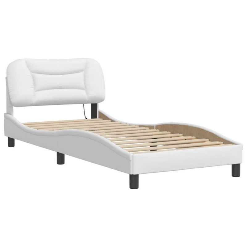 Łóżko tapicerowane WaszeMeble 90x200 cm biała WM-3213907 1 szt.