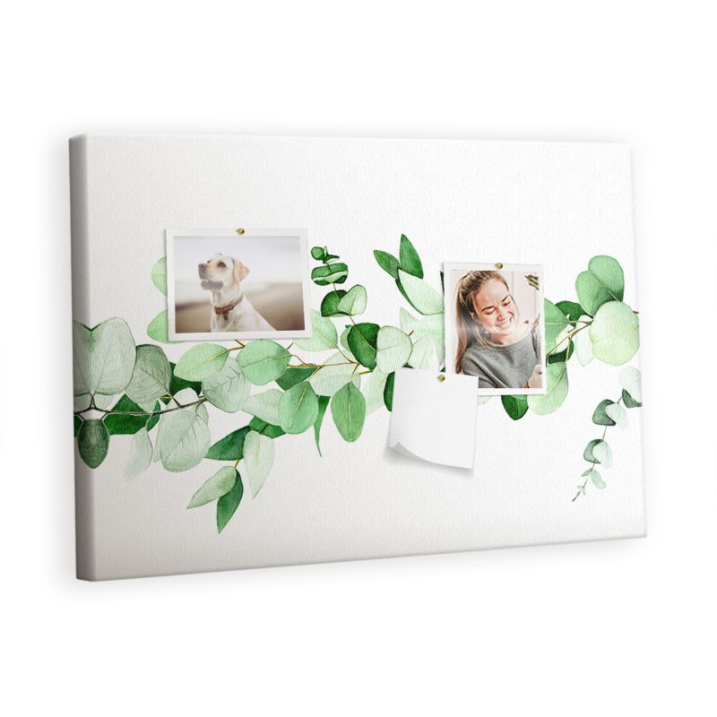 Tablica Korkowa Z Pinezkami Tulup 60x40 cm Gałązka rośliny Tablica na notatki Pinezki drewniane 1 kpl