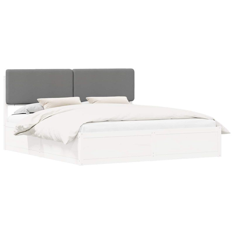 Łóżko Drewniane WaszeMeble 200x200 cm Białe WM-3398143 1 szt.