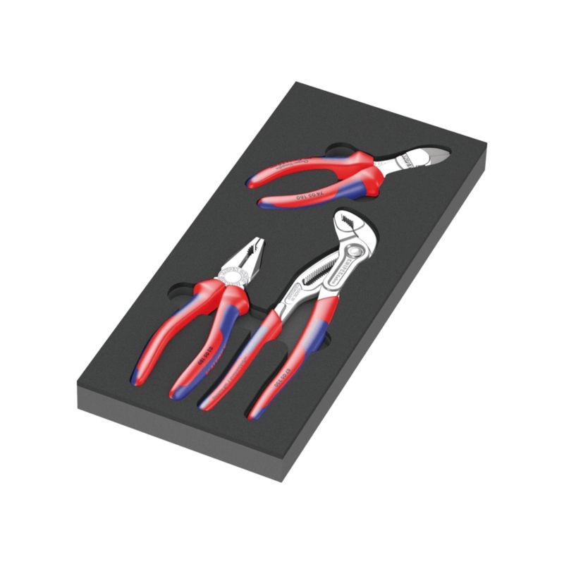 Wkładka piankowa Wera ze szczypcami KNIPEX, Set 1, 3 części, 05150180001 Wera, 1szt.