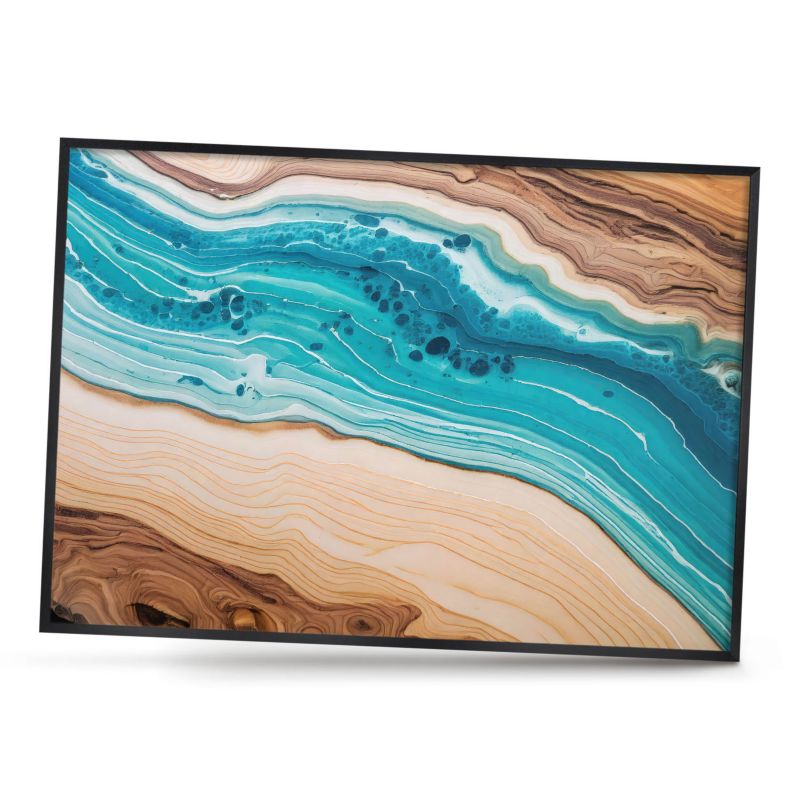 Tablica magnetyczna dekoracyjna ArtPrintCave 100x70 Ziemskie warstwy w czarnej ramie 1szt