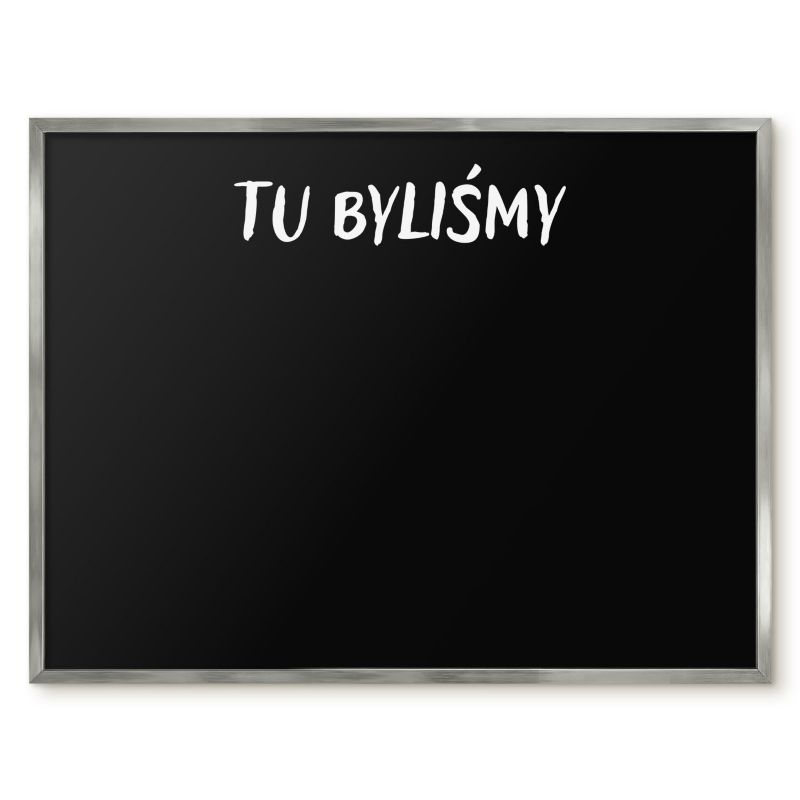 Tablica Na Magnesy Z Wakacji Tulup 80x60 cm Tu byliśmy 5 - Srebrna rama Do salonu, sypialni 1 szt.
