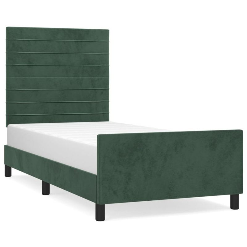 Łóżko tapicerowane WaszeMeble 90x190 cm ciemnozielone WM-3125791 1 szt.