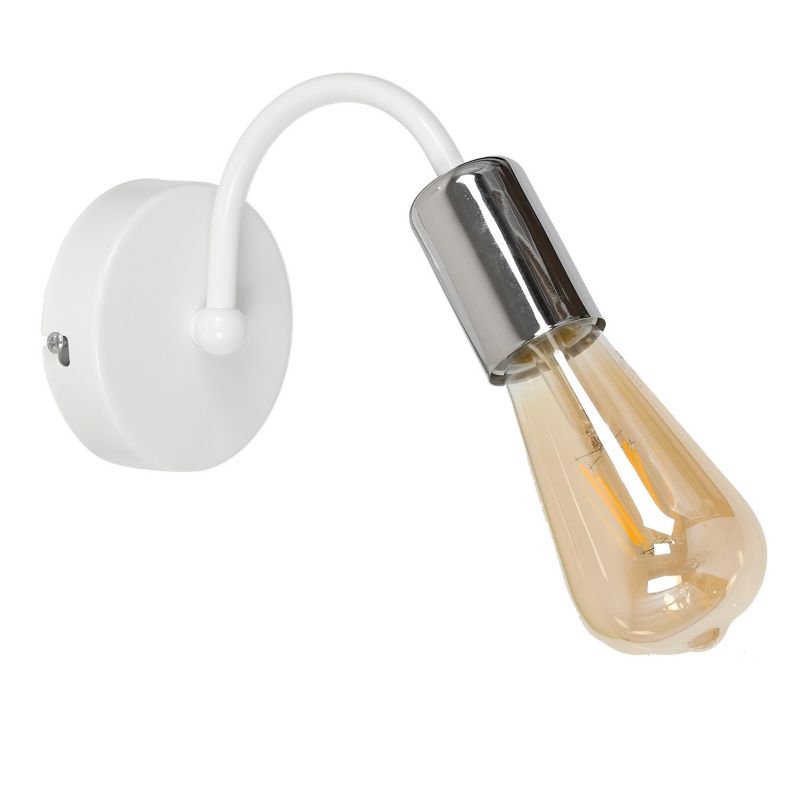 Kinkiet ścienny Luminex Dow biały mat-chromowany 1 x E27 x 15W IP20 wym: 20 x 10 x 22 cm - 1 szt.