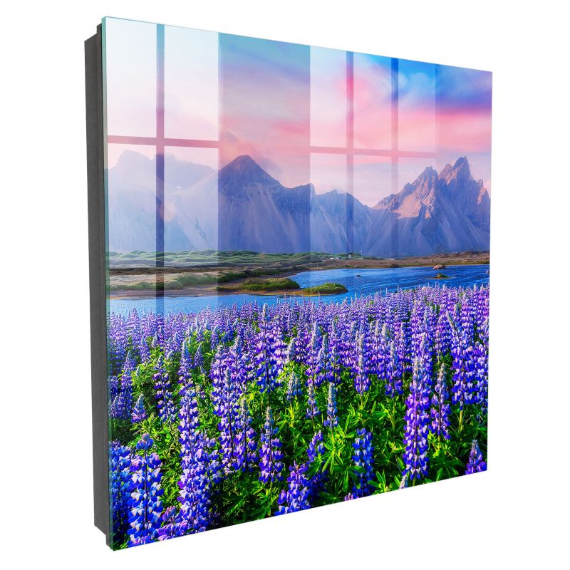 Organizer Na Klucze Tulup 30x30 cm Górski pejzaż 3 - Czarna - Otwierana na lewo 1 szt.
