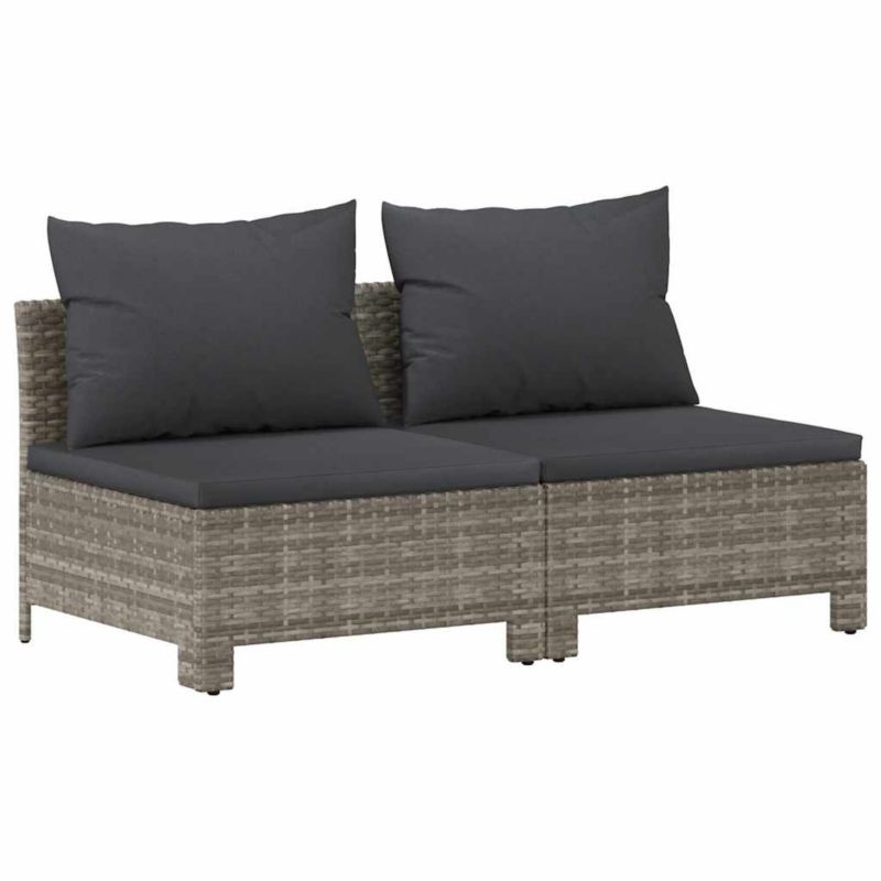 Sofa ogrodowa WaszeMeble z technorattanu szara z poduszkami WM-362691 1 szt.