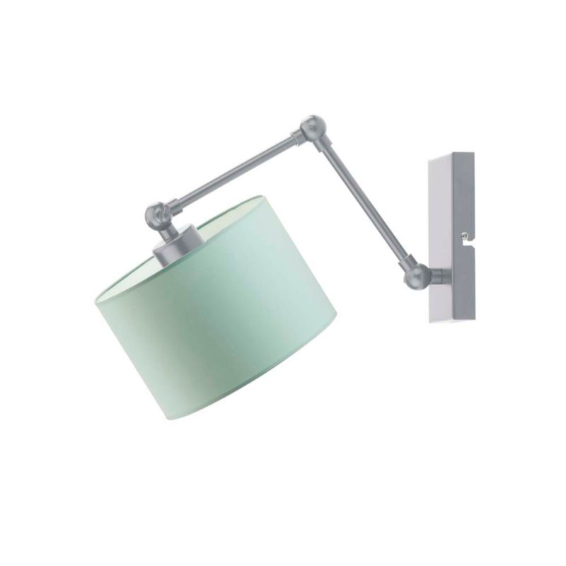 Kinkiet Volta Light Factory Soul Srebrny/Miętowy Abażur 1xE27 1szt.