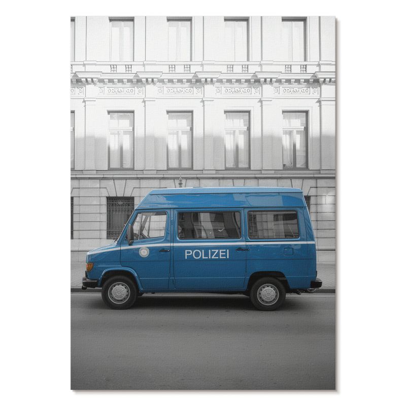 Plakat na Płótnie Tulup 42x59,4 cm (A2) Policyjne auto Do biura, salonu, 1 szt.