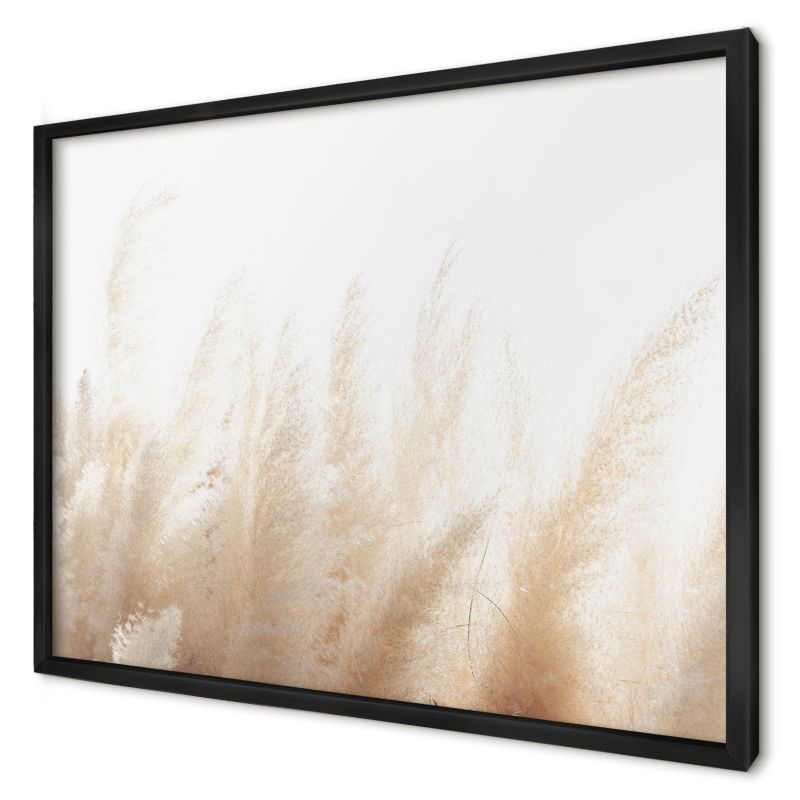 Dekoracyjna tablica magnetyczna Wallfluent 70x50 Trawy eteryczne w czarnej ramie 1szt