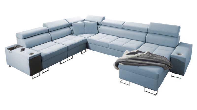 Narożnik z barkiem MIRJAN 24 Morena VIII prawy baby blue 1 szt.