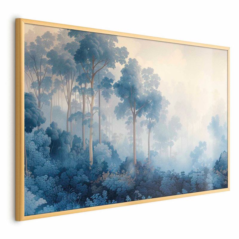 Plakat Artgeist Lasek we mgle 90x60 cm z ramą złotą 1 szt