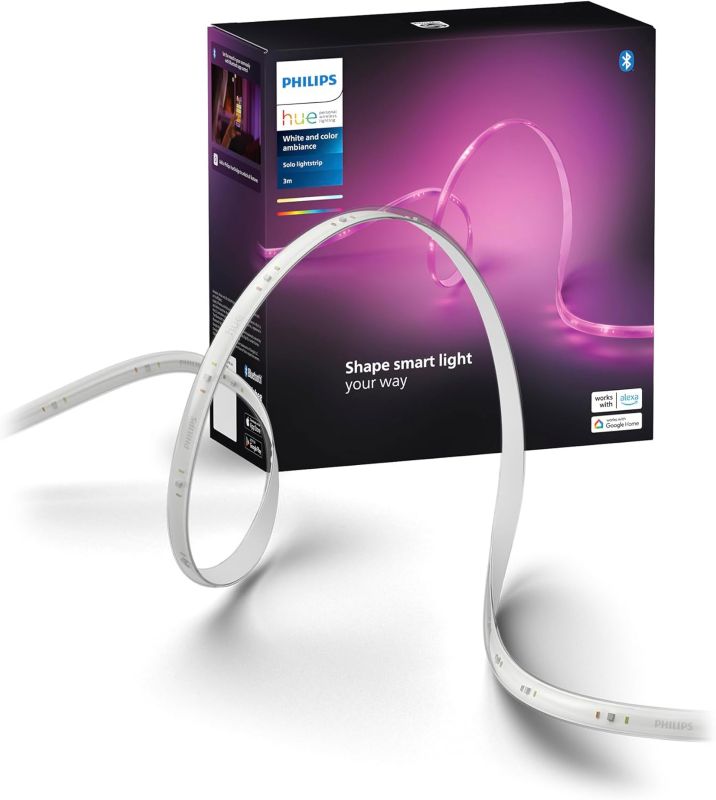 Taśma LED Hue Essential Lightstrips Philips HUE Pasek 3m 20W 1700lm IP20 RGB TW Biała Inteligentna White and Color Ambiance 1 szt.