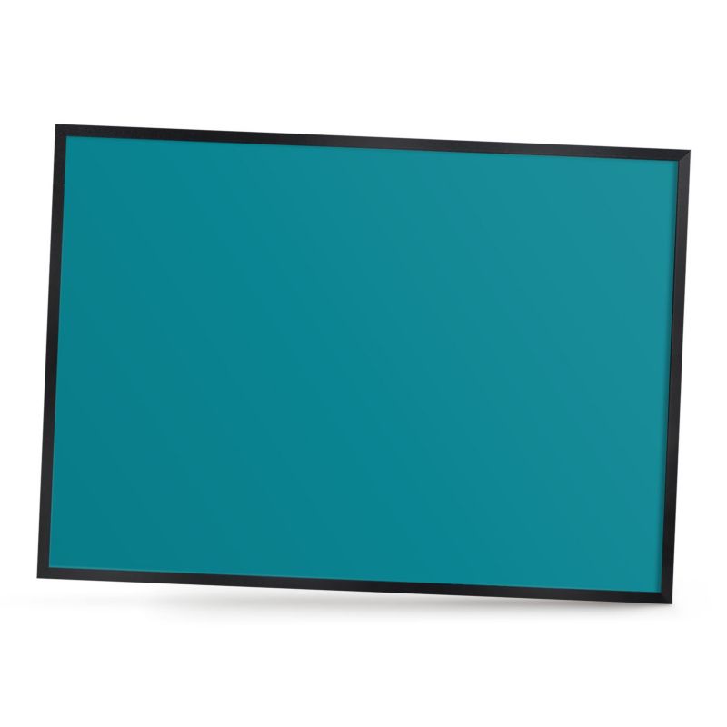 Tablica magnetyczna do salonu ArtPrintCave 70x50 Chłodny turkusowy w czarnej ramie 1szt