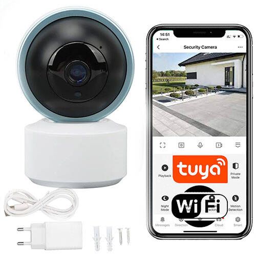 Kamera wewnętrzna Sone WiFi obrotowa z nagrywaniem w nocy oraz wykrywaniem ruchu 3MP 1 szt.