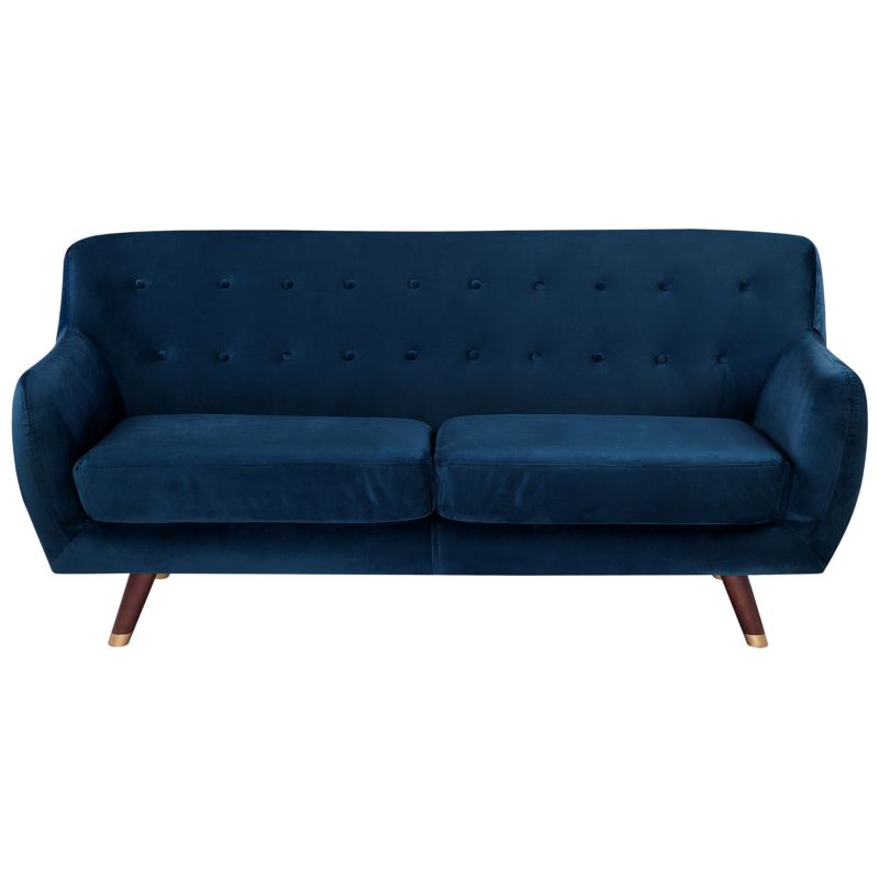 Sofa dla 3 osób Bodo Welur Granatowy 1 szt.
