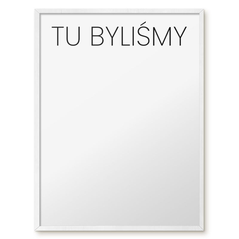 Tablica Magnetyczna Wielofunkcyjna Ścienna Tulup 60x80 cm Tu byliśmy 3 - Biała rama Do salonu, sypialni 1 szt.