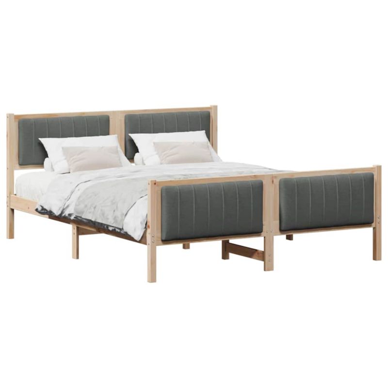 Łóżko Drewniane WaszeMeble 160x200 cm Brązowe WM-3394309 1 szt.