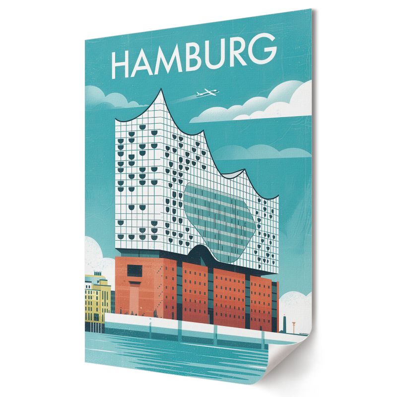 Plakat na ścianę Wallfluent Format A4 Hamburg ilustracja Formacja Artystyczna Vinci Group 1 szt.