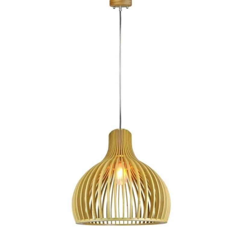 Lampa wisząca V-TAC Vt-4453 jasne drewno wym: 145 x 45 x 45 cm 1xE27 x 1 szt.
