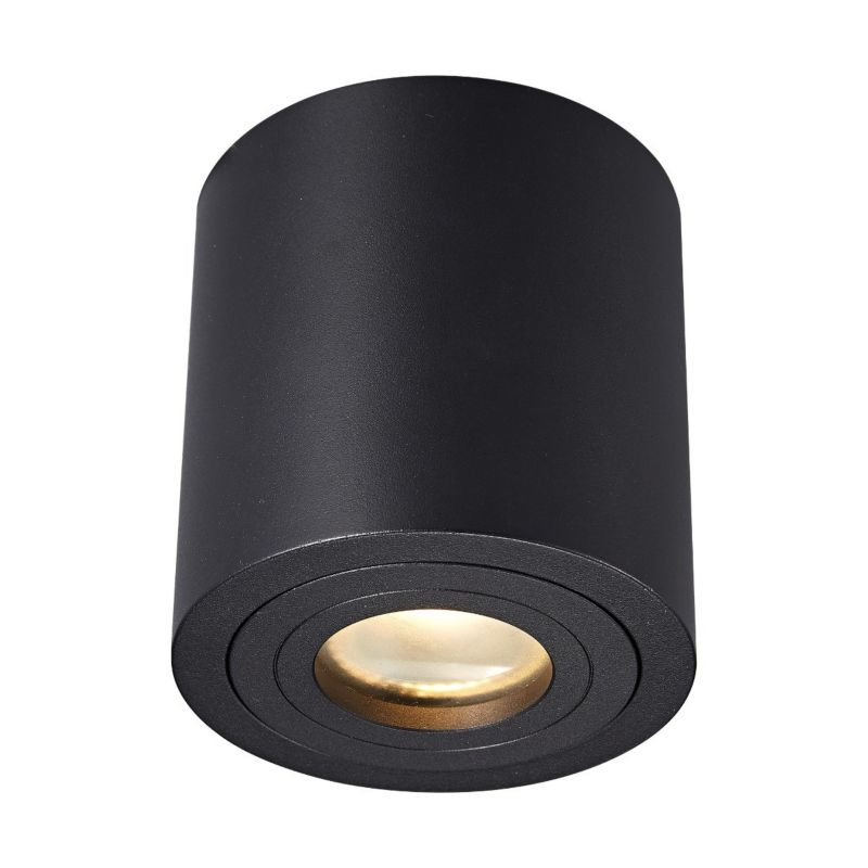 Spot reflektor natynkowy Zuma Line Rondip czarny 1xGU10x50W wym:9,5x9x9cm IP44 -1 szt.