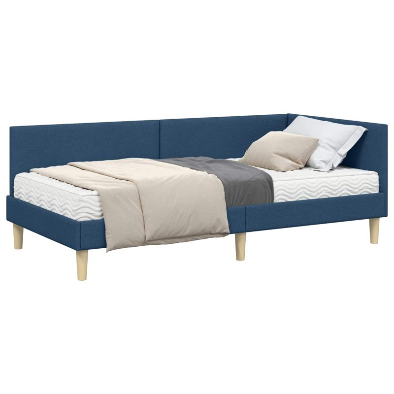 Łóżko Tapicerowane WaszeMeble z Materacem 90x200 cm Niebieskie WM-3393748 1 szt.