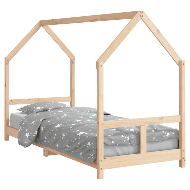 Łóżko Drewniane WaszeMeble 80x200 cm Brązowe WM-835715 1 szt.
