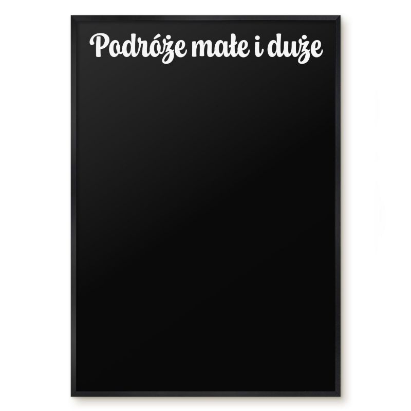 Tablica Magnetyczna Na Magnesy Tulup 70x100 cm Podróże małe i duże 6 - Czarna rama Do salonu, sypialni 1 szt.