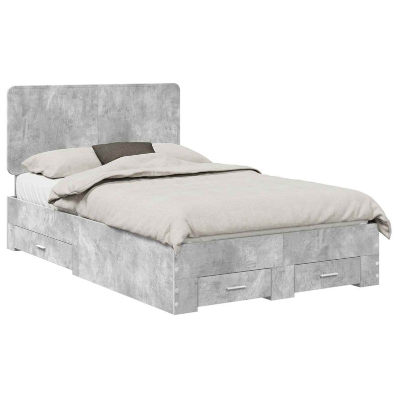 Łóżko WaszeMeble z Szufladami 135x190 cm Szare WM-3412795 1 szt.
