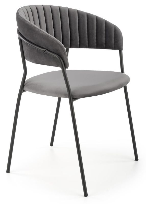 Krzesło tapicerowane K-426 Halmar popiel welur 57x54x79 cm 1szt.