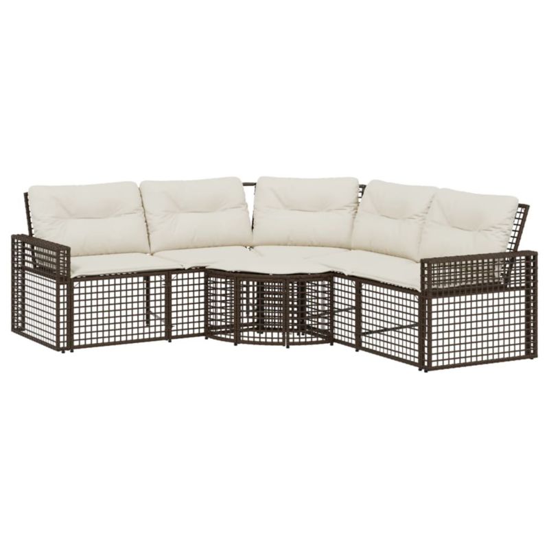 Sofa ogrodowa WaszeMeble z technorattanu brązowa z poduszkami WM-365894 1 szt.