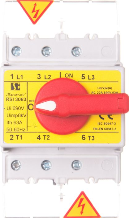 Rozłącznik Izolacyjny Spamel RSI-3063W03 3P 63A 1 Szt