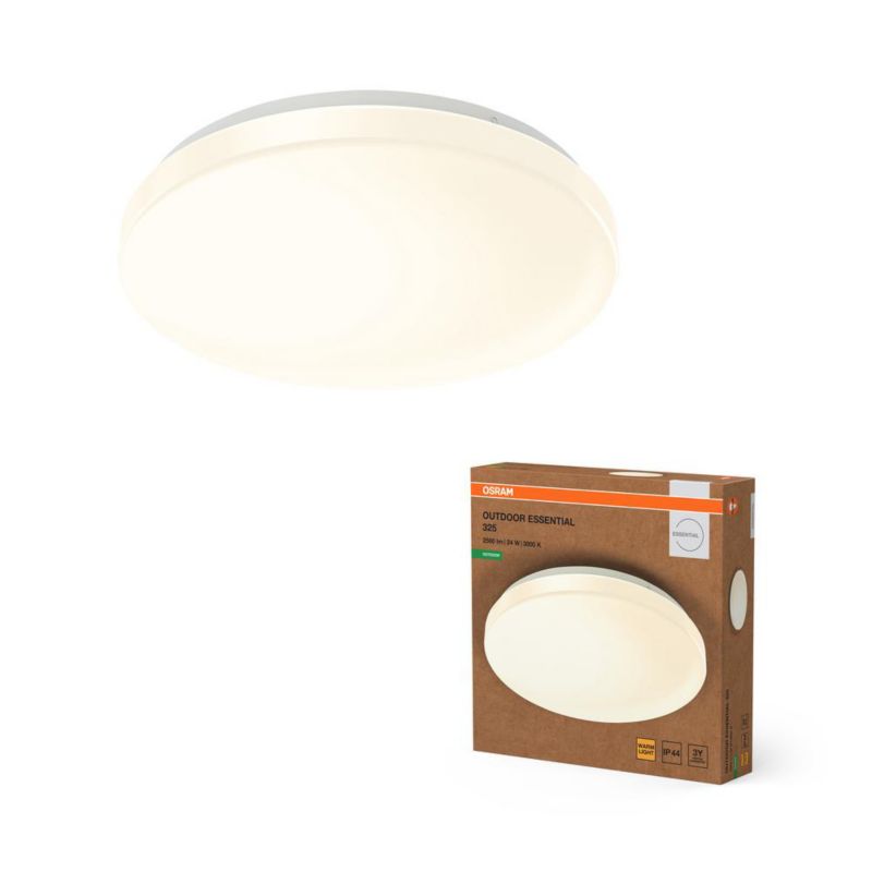 Lampa Ogrodowa ESSENTIAL Osram Zewnętrzna Ścienna Kinkiet Elewacyjny 24W 3000K 1800lm Biały IP44 1 szt.