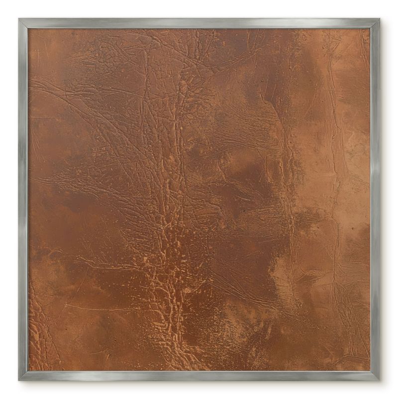 Tablica Magnetyczna Do Salonu Tulup 50x50 cm Brązowa tekstura 1 - Srebrna rama Do salonu, biura 1 szt.