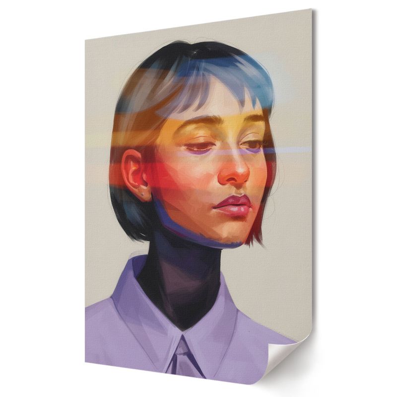 Plakat na płótnie Wallfluent Format A4 Kolorowy portret Artysta Boa 1 szt.