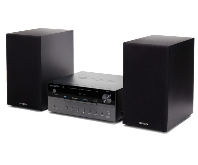 Mini wieża AIWA MSBTU-550 CD FM Bluetooth USB czarna 1 szt.