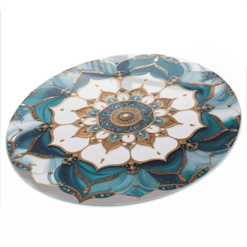 Blat Do Stołu ArtPrintCave fi60 cm Mandala elegancja - Blat Szklany Okrągły 1 szt.
