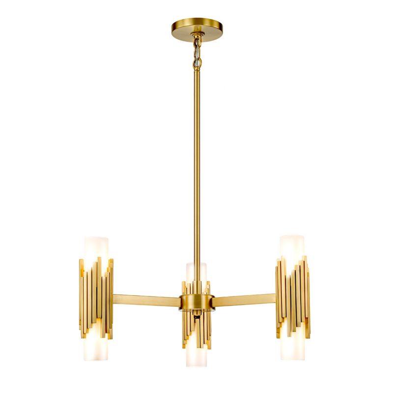 Lampa wisząca Elstead Marvele 7401 postarzany mosiądz-opalowy dekoracyjna 6xE14 x 40W 1 szt.
