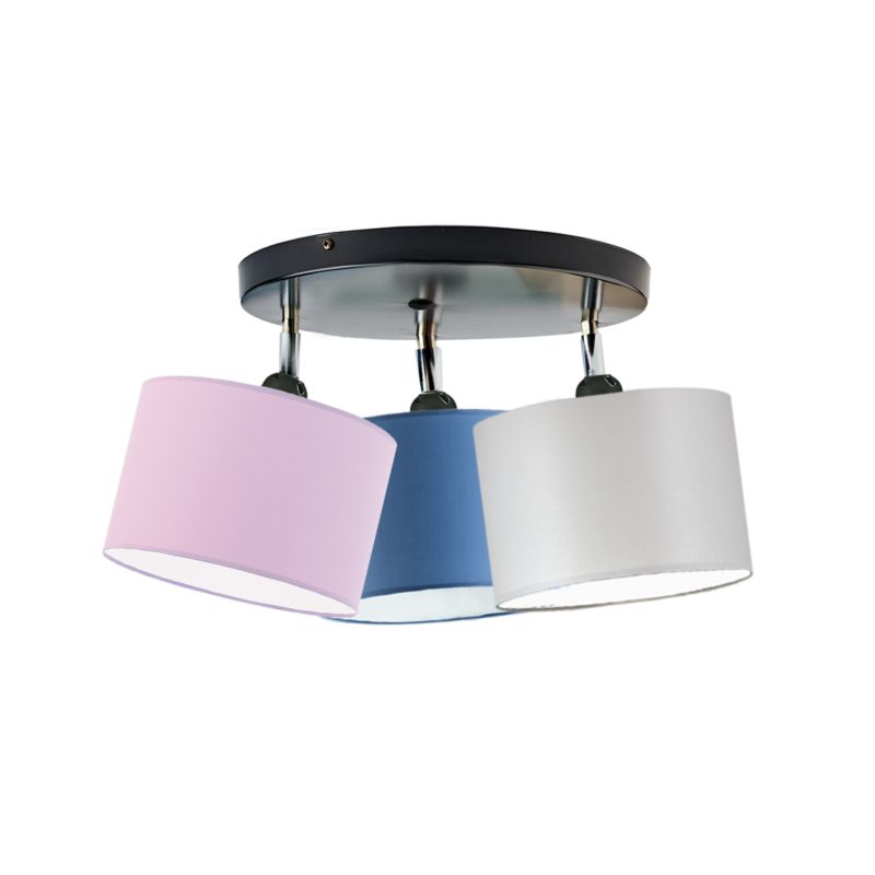 Lampa wisząca Volta Light Factory żyrandol plafon z abażurami walec Niebieski, jasny szary, jasny fioletowy JAZZ Z3 1szt.