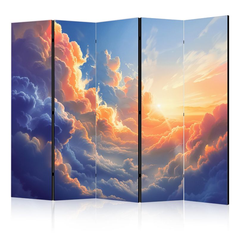 Parawan Muralo Akustyczny Promienie Słoneczne Widok z Lotu Ptaka 225x172cm 1 szt.