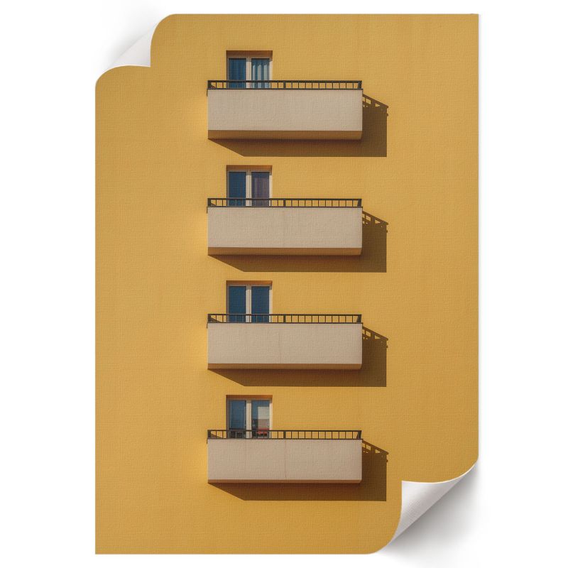 Plakat Na Płótnie ArtPrintCave 59,5x84 cm Żółta architektura El 1 szt.