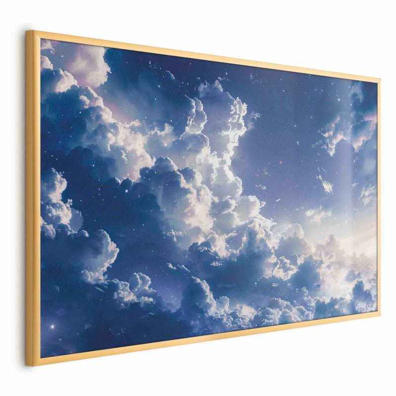 Plakat Artgeist Gwiezdne chmury 90x60 cm z ramą złotą 1 szt