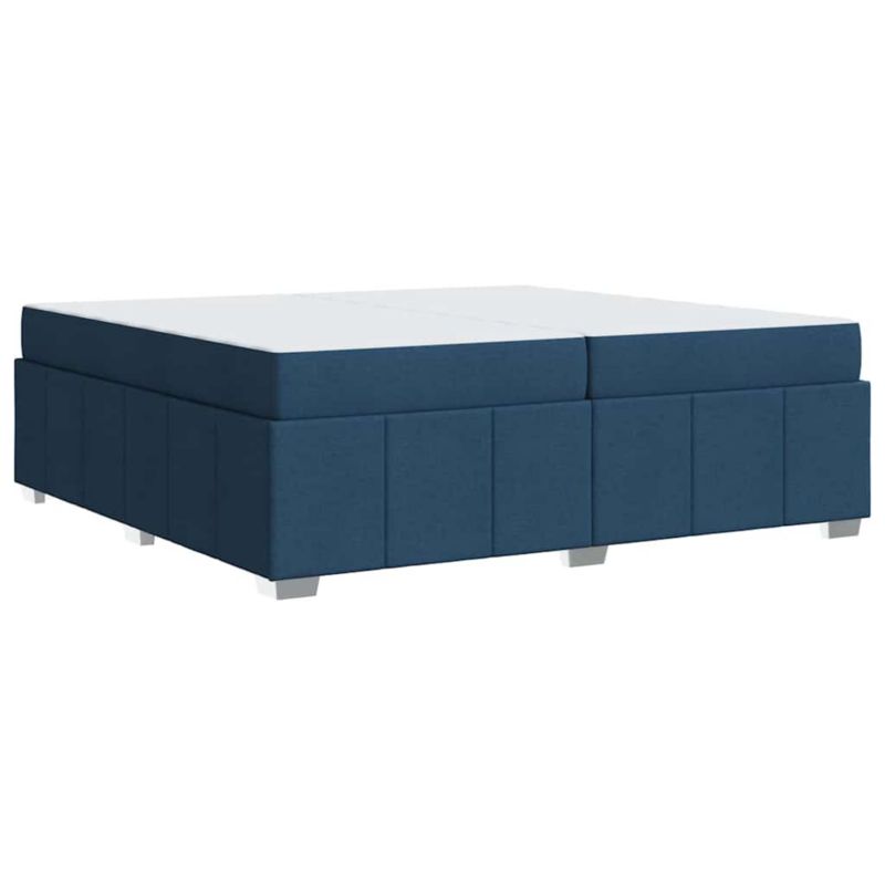 Łóżko z materacem WaszeMeble 200x200 cm Niebieski tkanina WM-3398313 1 szt.