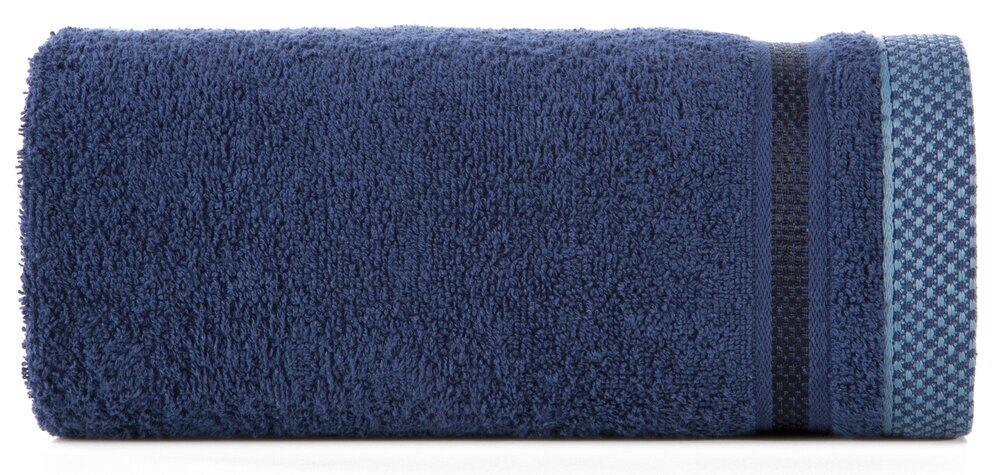 Ręcznik bawełniany 40x60 cm o splocie frotte ABBEL granatowy