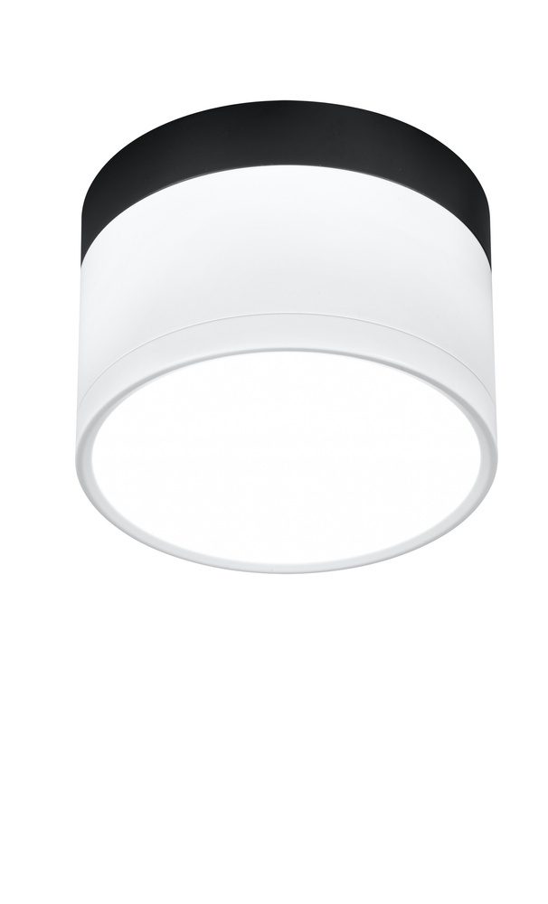 Czarno-biała lampa sufitowa LED 9W 4000K do salonu TUBA aluminium